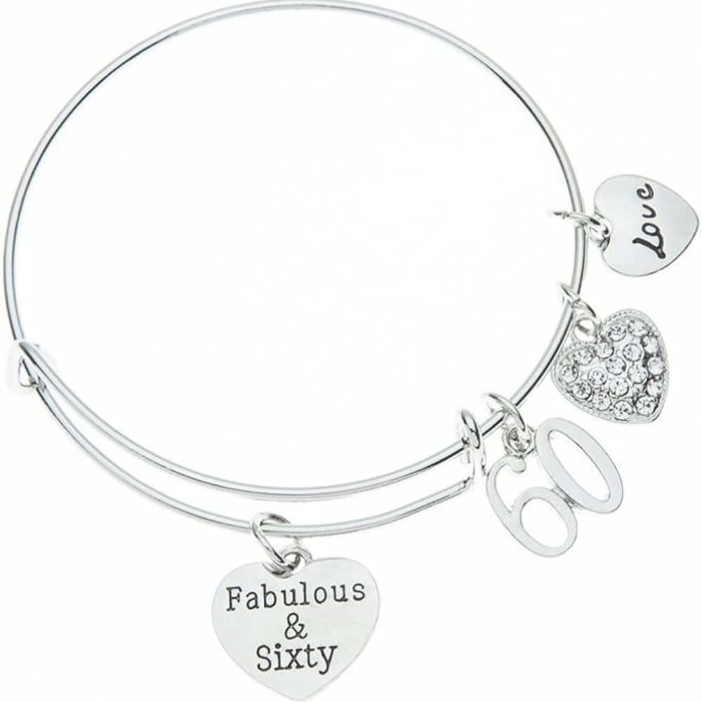 60th Birthday Charm Bracelet - Birthday Gifts for Women